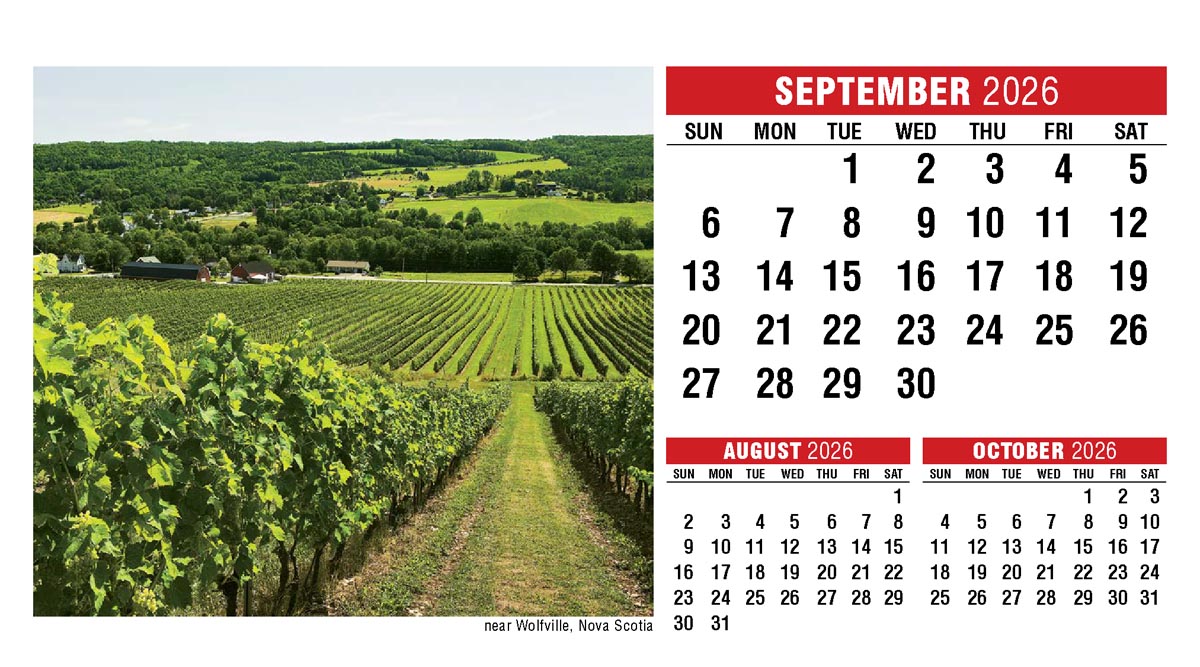 Galleria Canadian Scenic Promo Desk (Eng) Calendar - 2026